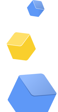 3D blue cube